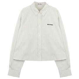 Miu Miu Camisa de popelina a rayas