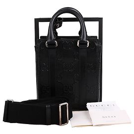 Gucci Mini borsa a tracolla nera goffrata
