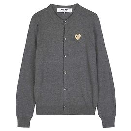 Comme Des Garcons Cardigan con Cuore Dorato