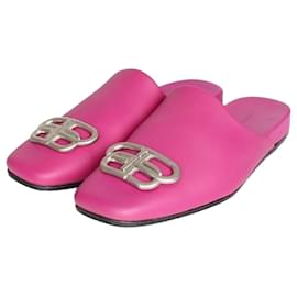 Balenciaga Sandali Mule BB Argento Slippers Rosa