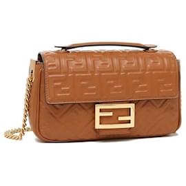 Baguette Chain Midi Nappa Leder Tasche - Fendi