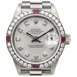 Datejust Uhr aus Gold und Diamanten - Rolex