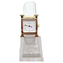 White Gold-Plated Apple Hour Watch Mini - Hermès