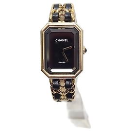 Chanel Première Original Uhr in Gelbgold und Schwarz
