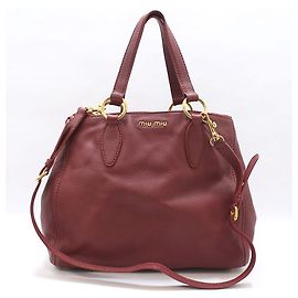 Miu Miu Borsa a tracolla Vitello Caribou color oro