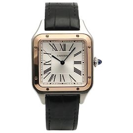 Cartier Montre unisexe Santos Dumont en combinaison or rose, grand modèle
