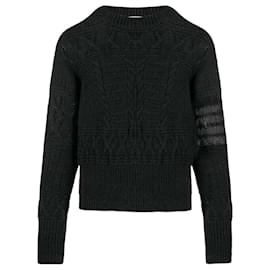 Aran Wollstrick mit Zopfmuster - Thom Browne