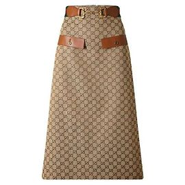 Gucci Falda de lona GG Monogram reacondicionada