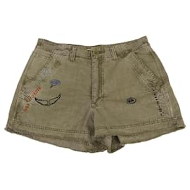 Pantalones cortos caqui para mujer con parche estampado - Zadig & Voltaire