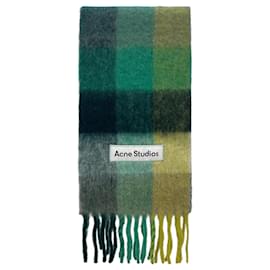 Sciarpa oversize in mohair a quadri Acne Studios
