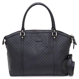 Borsa Tote e Borsa a Spalla in Pelle Gucci GG Micro Guccissima