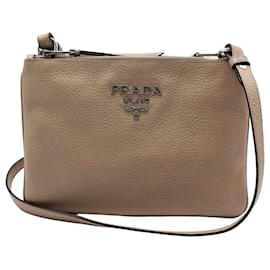 Borsa a tracolla Vitello Phoenix Rosa Beige - Prada
