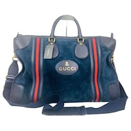 Gucci Borsa da viaggio in pelle scamosciata con icona teschio