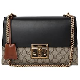 Borsa a tracolla GG Supreme con lucchetto - Gucci