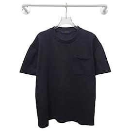 Schwarzes T-Shirt aus Piqué-Baumwolle mit Monogramm-Tasche - Louis Vuitton