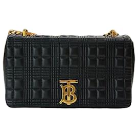 Burberry Borsa a tracolla Rolla in pelle trapuntata nera con catena media