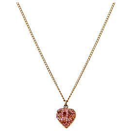 Chanel Rosa Cubic Heart Halskette