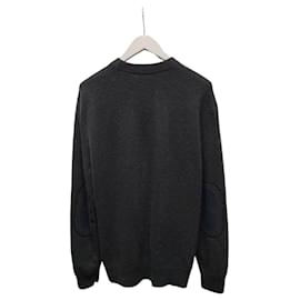 Kaschmirstrickpullover mit Ellbogenpatches, Farbe Charcoal - Hermès