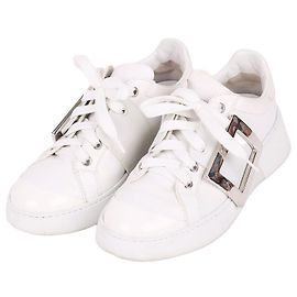 Roger Vivier Weiße Damen-Sneaker mit Seitenlogo
