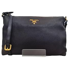 Prada Bolso de hombro y bandolera de cuero Vitello Daino