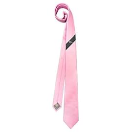 Cravatta in jacquard di seta Rosa Antracite Grigio Bianco - Dior