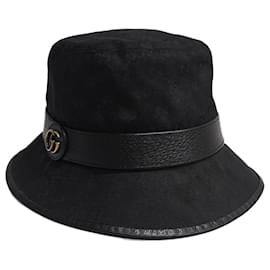 Bucket Hat aus schwarzem Original GG Canvas - Gucci
