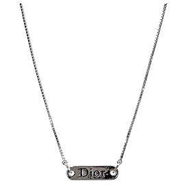 Dior Collar de plata con baño negro