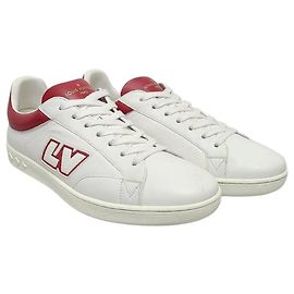 Louis Vuitton Sneakers Luxembourg in pelle rossa con logo LV