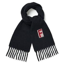 Sciarpa in lana di alpaca jacquard con frange da uomo - Salvatore Ferragamo