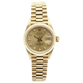 Rolex Reloj Datejust de oro para mujer con diamantes originales