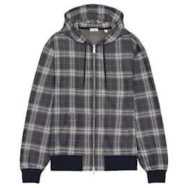 Burberry Felpa con cappuccio e zip in misto cotone