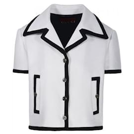 Gucci Chaqueta de tweed de algodón stamp: ZAQSO