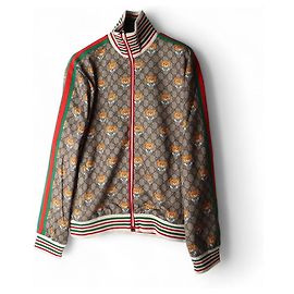 Gucci Jaqueta de treino Jersey GG Bear Colaboração EXO Kai