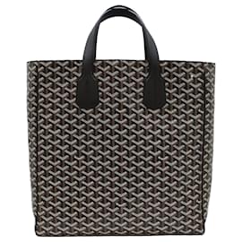 Bolso Tote en lona Goyardine negra Voltaire
