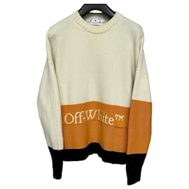 Mehrfarbiger Strick aus Wolle mit Block-Logo - Off White