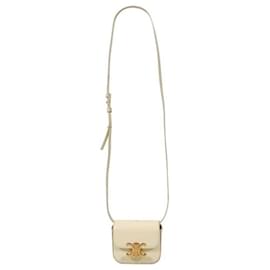 Mini bolso bandolera Claude Shiny Triomphe Amarillo - Céline