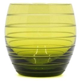 Hermès Green Fanfare Kristall Old Fashioned Glas-Set