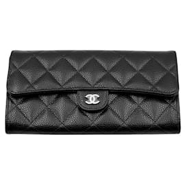 Chanel Portafoglio lungo in Caviar