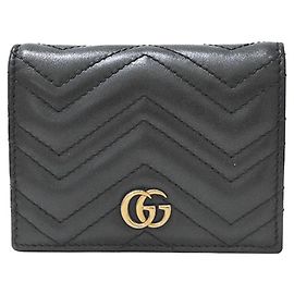 Gucci Cartera Compacta Marmont Chevron