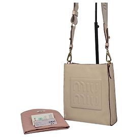 Miu Miu Borsa a tracolla in pelle Madras