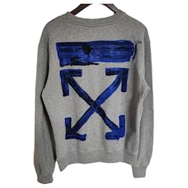 Sudadera de acrílico gris con flecha - Off White