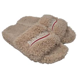 Balenciaga Pantofola in finta pelliccia