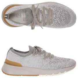 Sneaker in maglia di cotone - Brunello Cucinelli