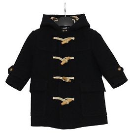Burberry Cappotto con cappuccio e fodera in lana per neonati e bambini