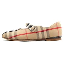 Burberry Vintage Check Baumwoll-Ballerinas für Kinder