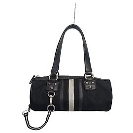 Bally Three Stripes Cylinder Tote Shoulder Bag
