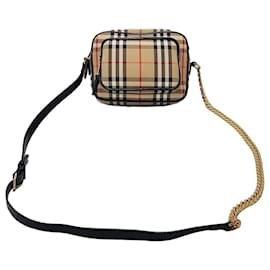Burberry Vintage Check Baumwoll-Kamera-Umhängetasche