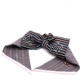 Fermaglio per capelli in nastro di seta multicolore da donna - Chanel