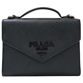 Monochrome Saffiano Schultertasche - Prada