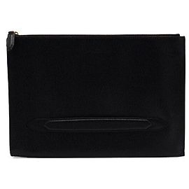 Salvatore Ferragamo Clutch da uomo in pelle nera Revival
